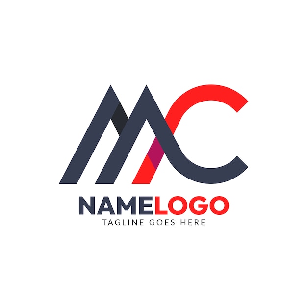 Free Vector | Flat design mc logo design