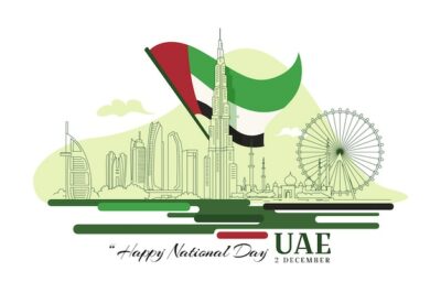 Free Vector | Flat design united arab emirates national day