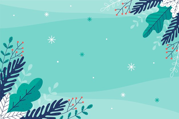 Free Vector | Flat design winter background