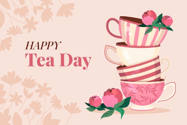 Free Vector | Flat international tea day background