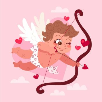 Free Vector | Flat valentine's day cupid or cherub illustration