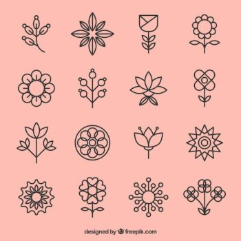 Free Vector | Flower icons