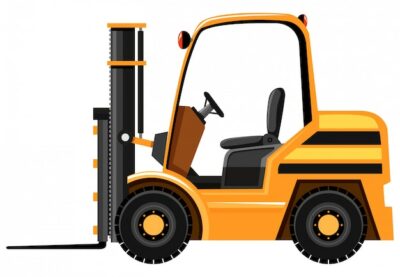 Free Vector | Forklift in yellow color