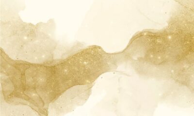 Free Vector | Golden alcohol ink background. abstract fluid art painting