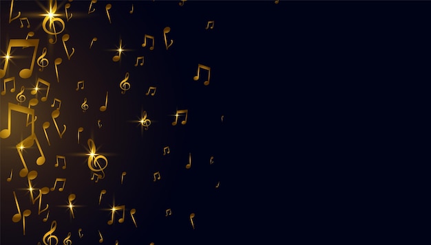 Free Vector | Golden music notes background design