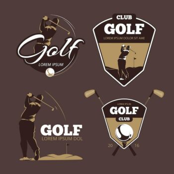 Free Vector | Golf country club vector logo templates. sport with ball label, icon game illustration