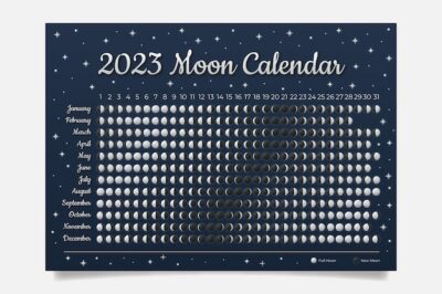 Free Vector | Gradient 2023 lunar calendar template
