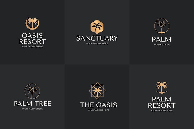 Free Vector | Gradient oasis logo template design
