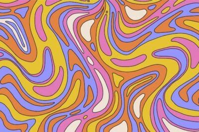 Free Vector | Groovy psychedelic colorful background