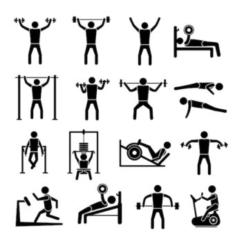 Free Vector | Gym icons collection
