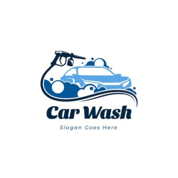Free Vector | Hand drawn car wash logo design