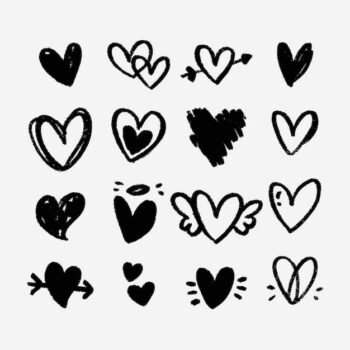 Free Vector | Hand drawn heart collection