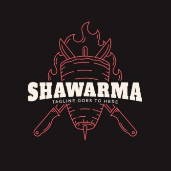 Free Vector | Hand drawn shawarma logo design