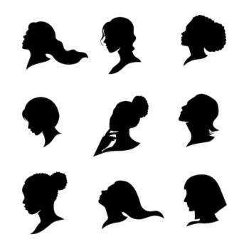 Free Vector | Hand drawn woman silhouette