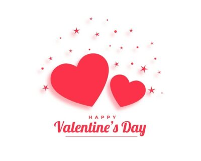 Free Vector | Happy valentines day hearts in flat style