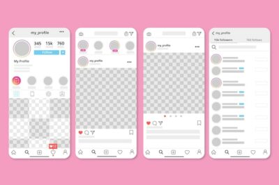 Free Vector | Instagram profile interface template theme
