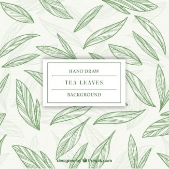 Free Vector | Leaves background to prepare tea