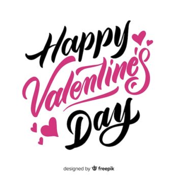 Free Vector | Lettering valentine's day background