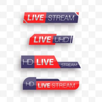 Free Vector | Live streams news banners