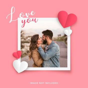 Free Vector | Love frame for valentine's day