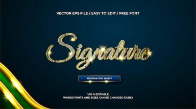Free Vector | Luxury signature text effect