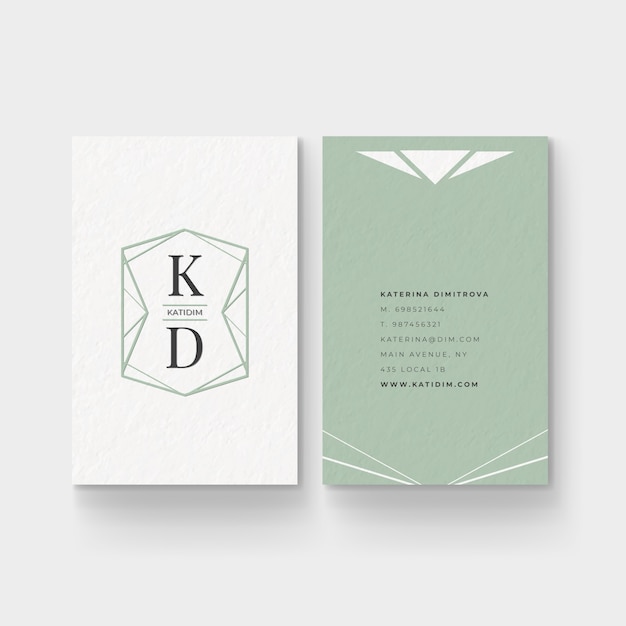 Free Vector | Minimal business card template concept