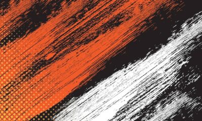 Free Vector | Orange and white grunge in dark background