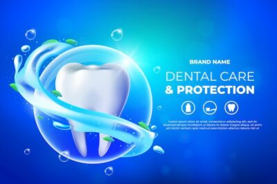 Free Vector | Realistic dental care promo