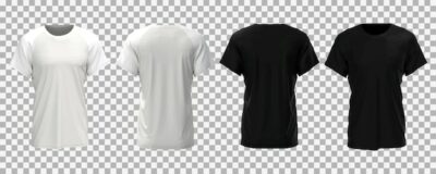 Free Vector | Realistic mockup of male white and black t-shirt