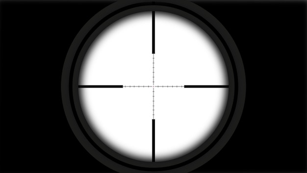 Free Vector | Realistic sniper crosshair with lines