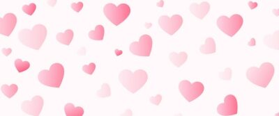 Free Vector | Romantic love hearts pattern banner for valentines day media posts