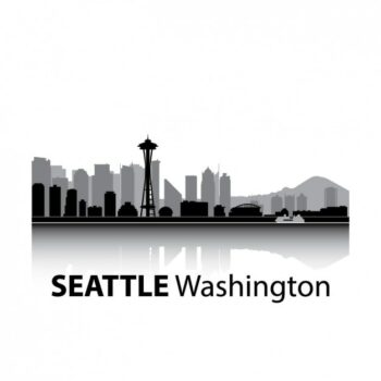 Free Vector | Seattle skyline design