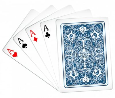 Free Vector | Set of aces with card back design