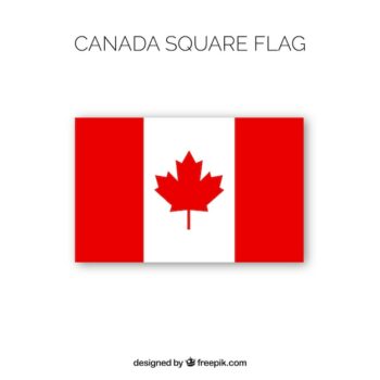Free Vector | Square canadian flag background