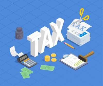 Free Vector | Taxes accounting isometric illustration