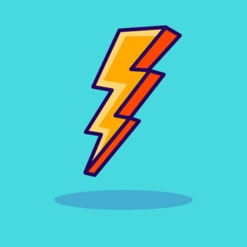 Free Vector | Thunderbolt icon illustration
