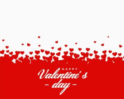 Free Vector | Tiny red hearts flat valentines day background