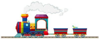 Free Vector | Train riding on the track