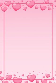 Free Vector | Valentine theme with pink hearts around the frame