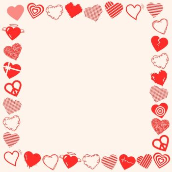 Free Vector | Valentines day frame vector, cute heart border design