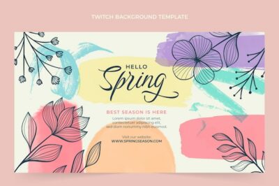 Free Vector | Watercolor spring twitch background