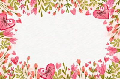 Free Vector | Watercolor valentine's day background