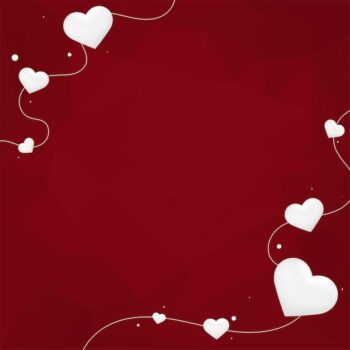 Free Vector | White hearts on red background