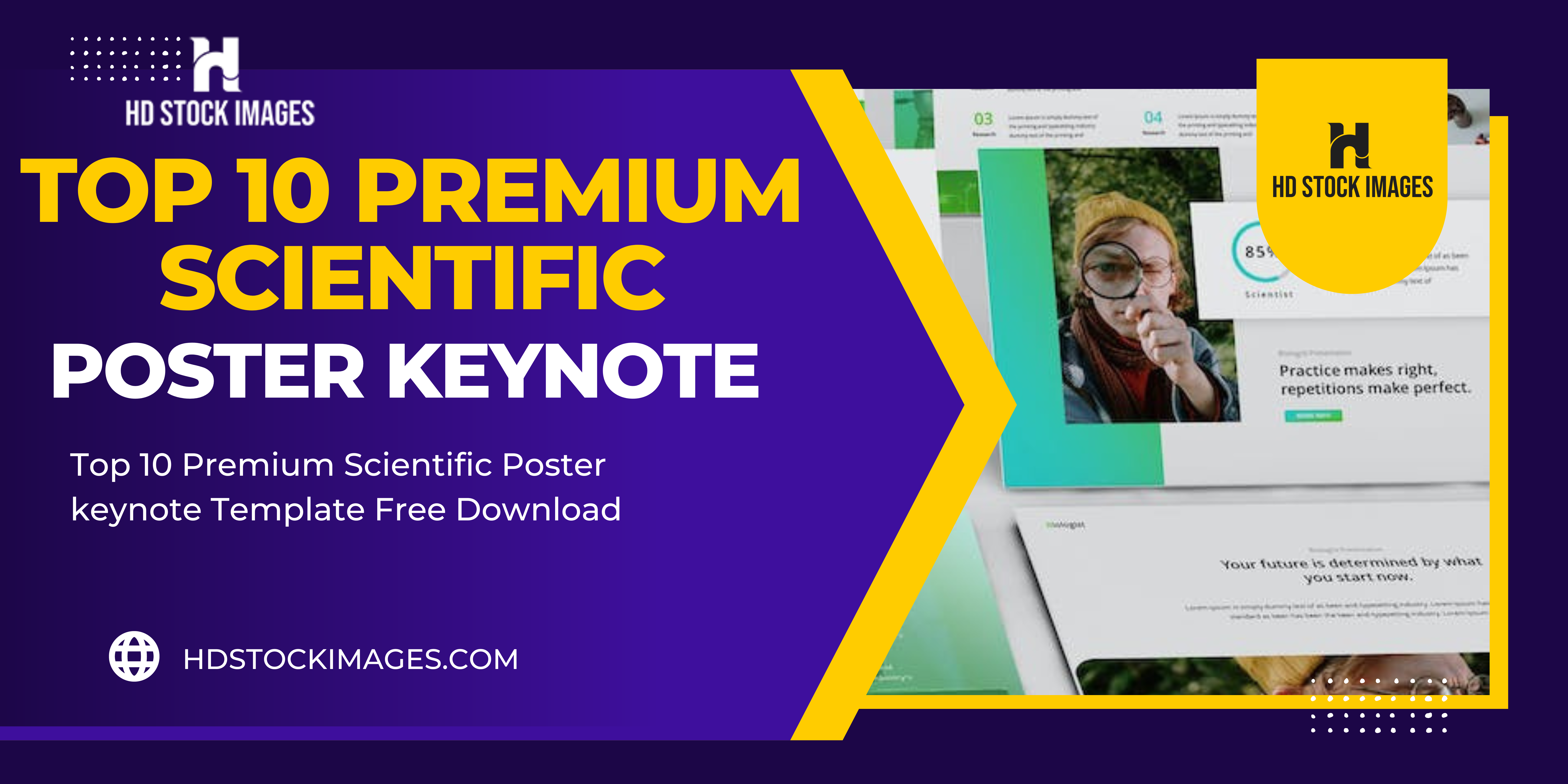 Top 10 Premium Scientific Poster keynote Template Free Download