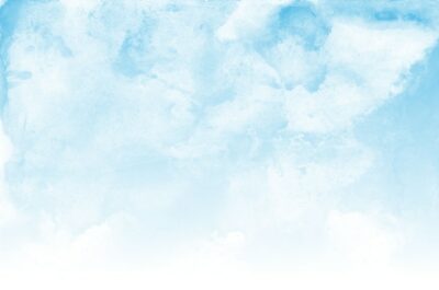 Free Photo | Blue sky and clouds watercolor texture background