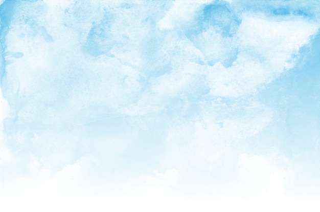 Free Photo | Blue sky and clouds watercolor texture background