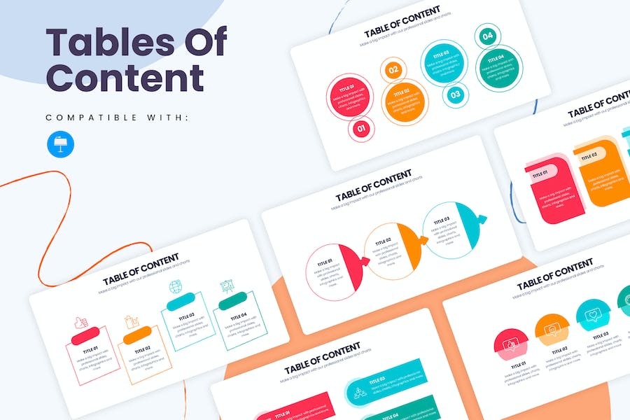 Top 10 Premium Table of Contents Keynote Templates Free Download