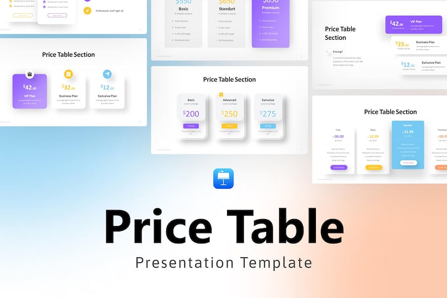 Top 10 Premium Table Keynote Templates Free Download