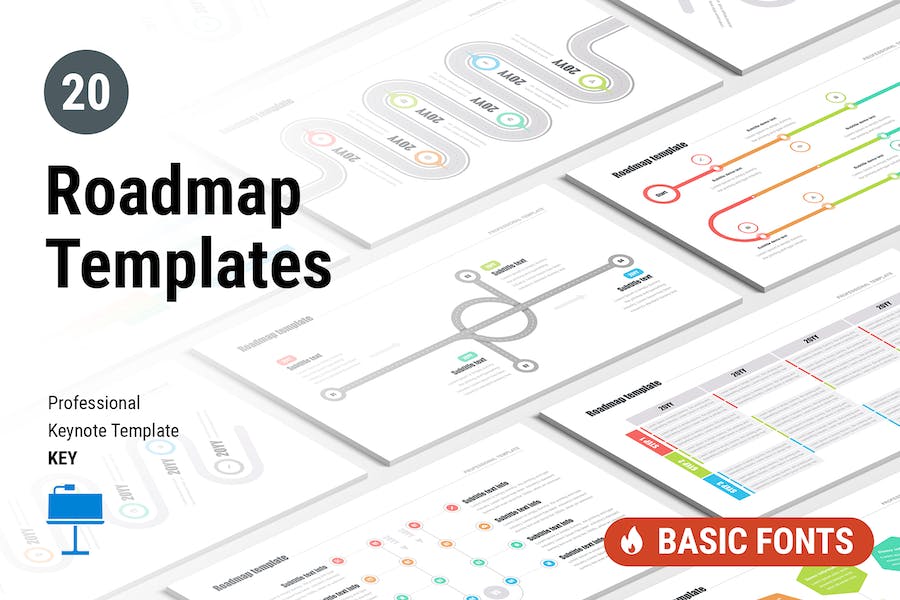 Top 10 Premium Roadmap Keynote Templates Free Download