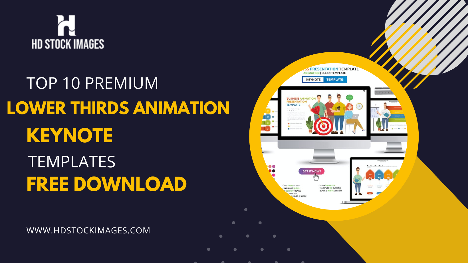 Top 10 Premium Lower Thirds Animation Keynote Templates Free Download